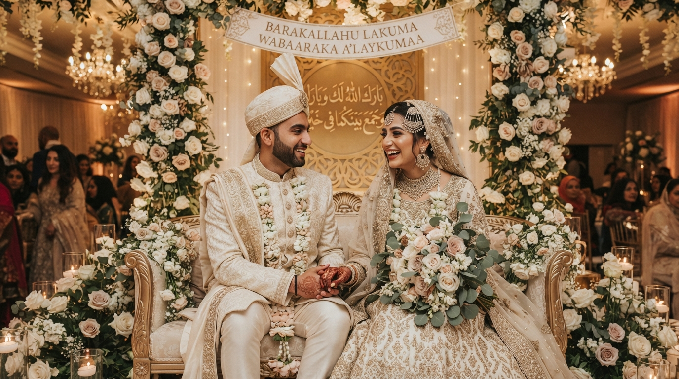 islamic wedding wishes barakallah