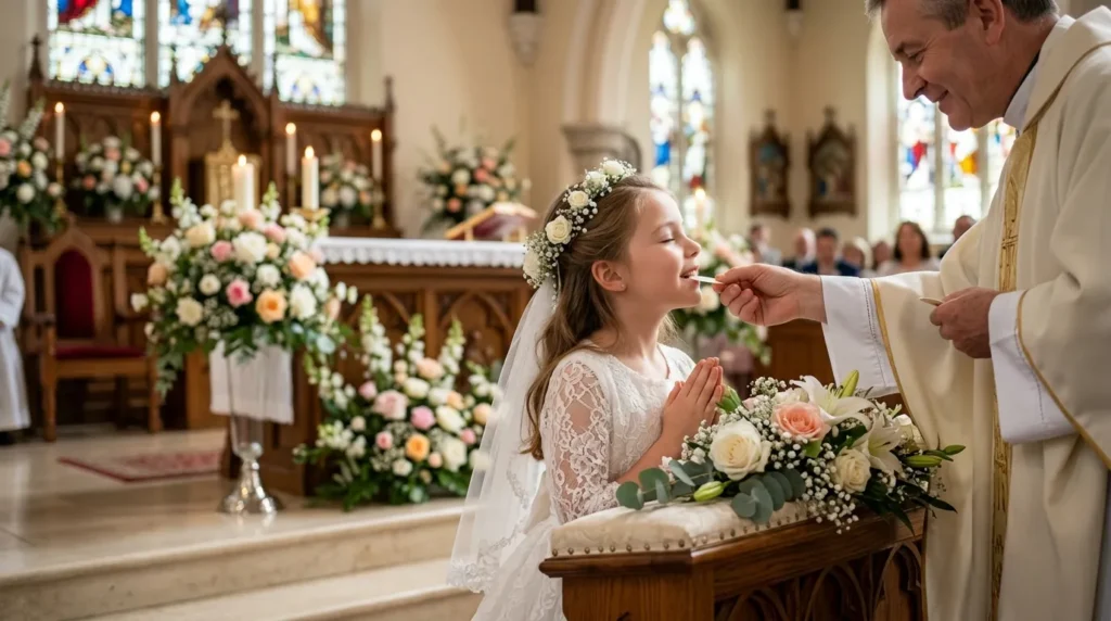Communion Wishes with Flowers 🌸💐